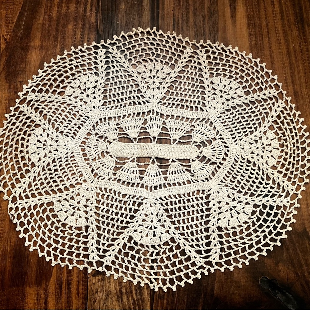 Elegant White Crochet Doily